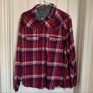 Flannel snap button shirt
